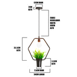 LÁMPARA COLGANTE AMELIA BLACK GARDEN + FOCO LED G80 PAVONADO 10W TRICOLOR