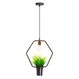 LÁMPARA COLGANTE AMELIA BLACK GARDEN + FOCO LED G80 PAVONADO 10W TRICOLOR
