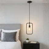 LÁMPARA COLGANTE LAINES BLACK + FOCO LED G95 FILAMENTO TRANSP 4W 2700K LUZ CÁLIDA