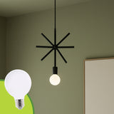 LÁMPARA COLGANTE LURIANA BLACK + FOCO LED G80 PAVONADO 10W ILUMINA TRICOLOR