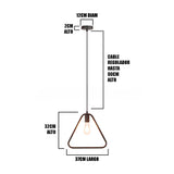 LÁMPARA COLGANTE LORENZA BLACK + FOCO LED G80 PAVONADO 10W ILUMINA TRICOLOR