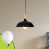 LÁMPARA COLGANTE DE ALUMINIO CELESTINA BLACK + FOCO LED ESFERA G95 12W LUZ CÁLIDA