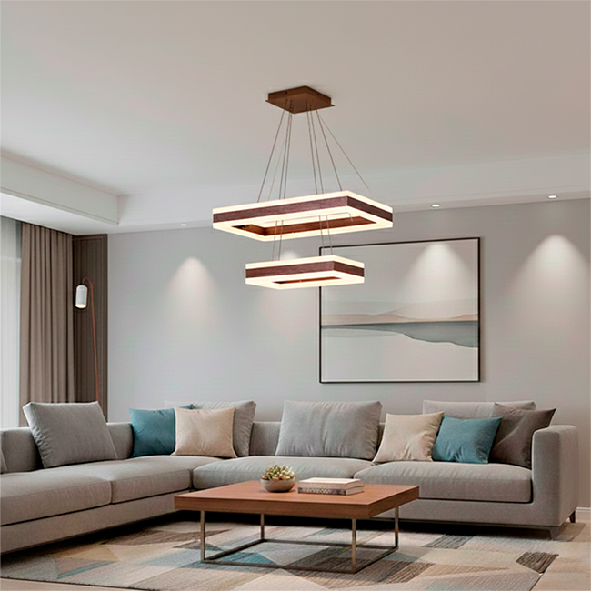 LÁMPARA COLGANTE LED LUCÍA COFFEE + CONTROL REMOTO