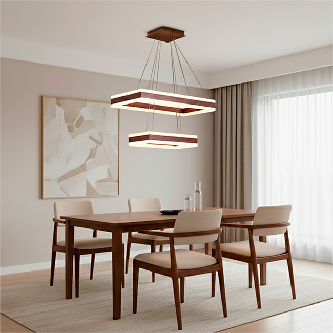 LÁMPARA COLGANTE LED LUCÍA COFFEE + CONTROL REMOTO