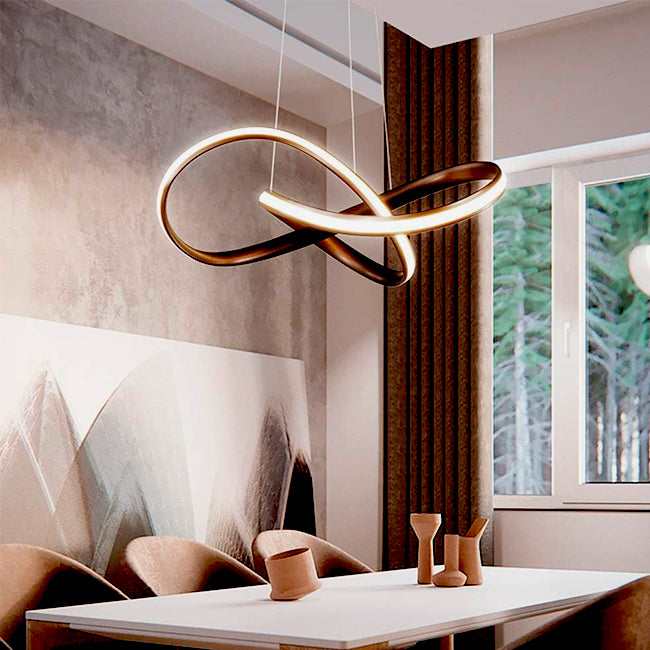 LÁMPARA COLGANTE INDIANA COFFEE + CONTROL REMOTO LED
