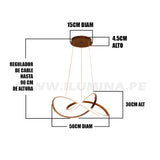 LÁMPARA COLGANTE INDIANA COFFEE + CONTROL REMOTO LED