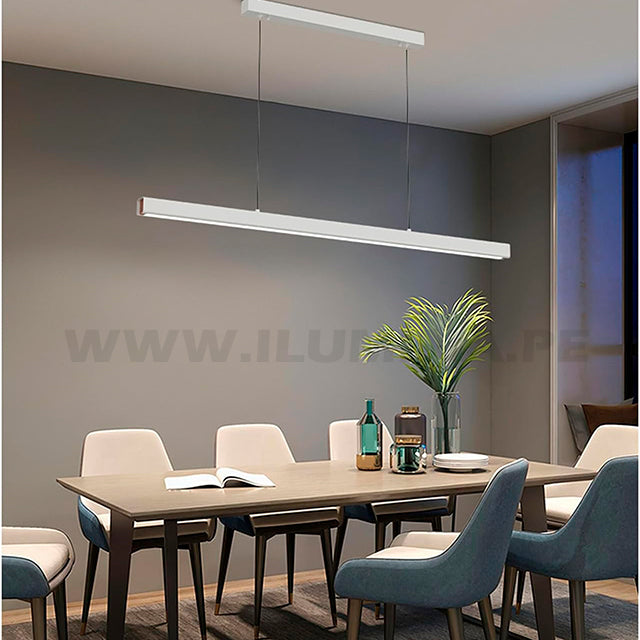 LÁMPARA COLGANTE MARSELLA LINE WHITE + CONTROL REMOTO LED