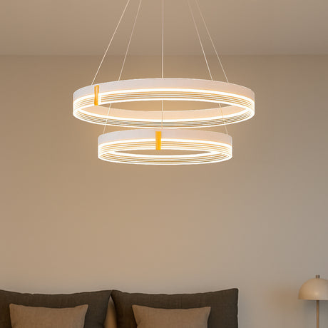LÁMPARA COLGANTE MONTSERRAT WHITE AND GOLD + CONTROL REMOTO LED