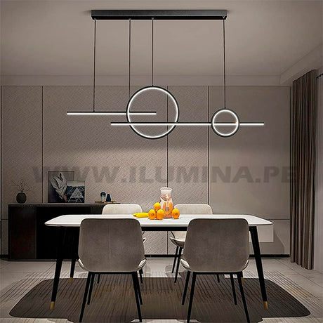 LÁMPARA COLGANTE AUSTRALIA BLACK + CONTROL REMOTO LED