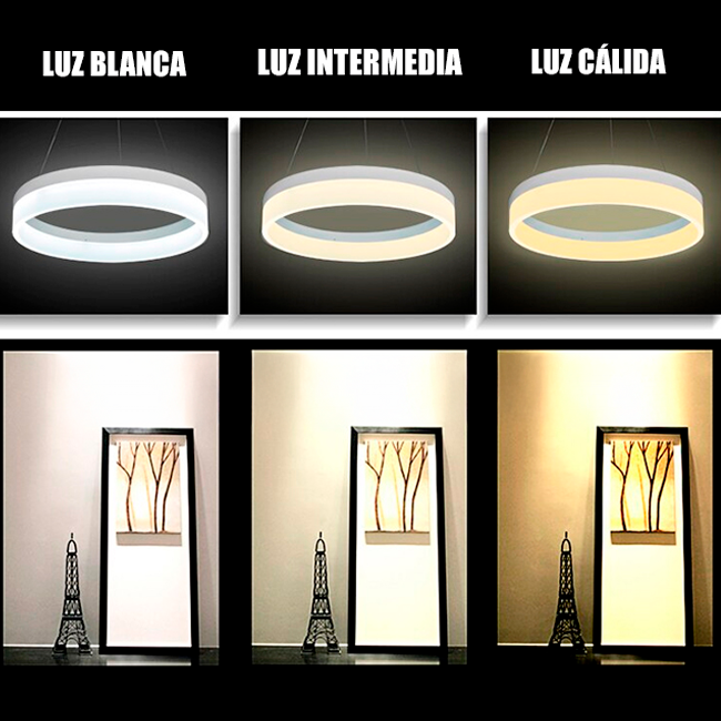 LÁMPARA COLGANTE PREMIUM LED GABRIELA + CONTROL REMOTO