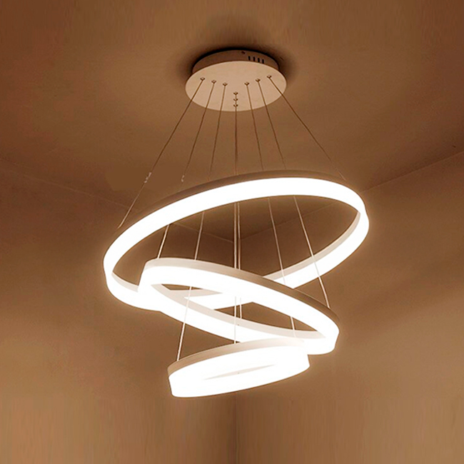 LÁMPARA COLGANTE PREMIUM LED GABRIELA + CONTROL REMOTO