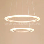 LÁMPARA COLGANTE URSULA LED WHITE + CONTROL REMOTO