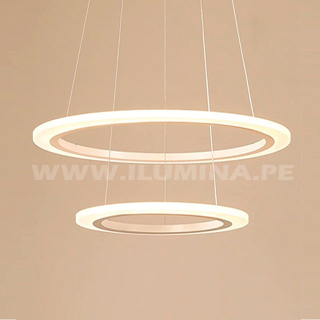 LÁMPARA COLGANTE URSULA LED WHITE + CONTROL REMOTO