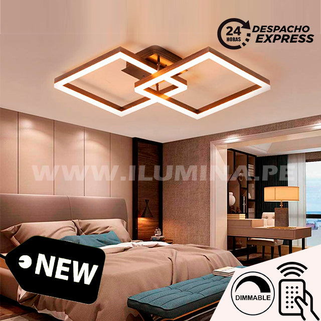 LÁMPARA DE TECHO VALENCIA COFFEE LED 56W + CONTROL REMOTO