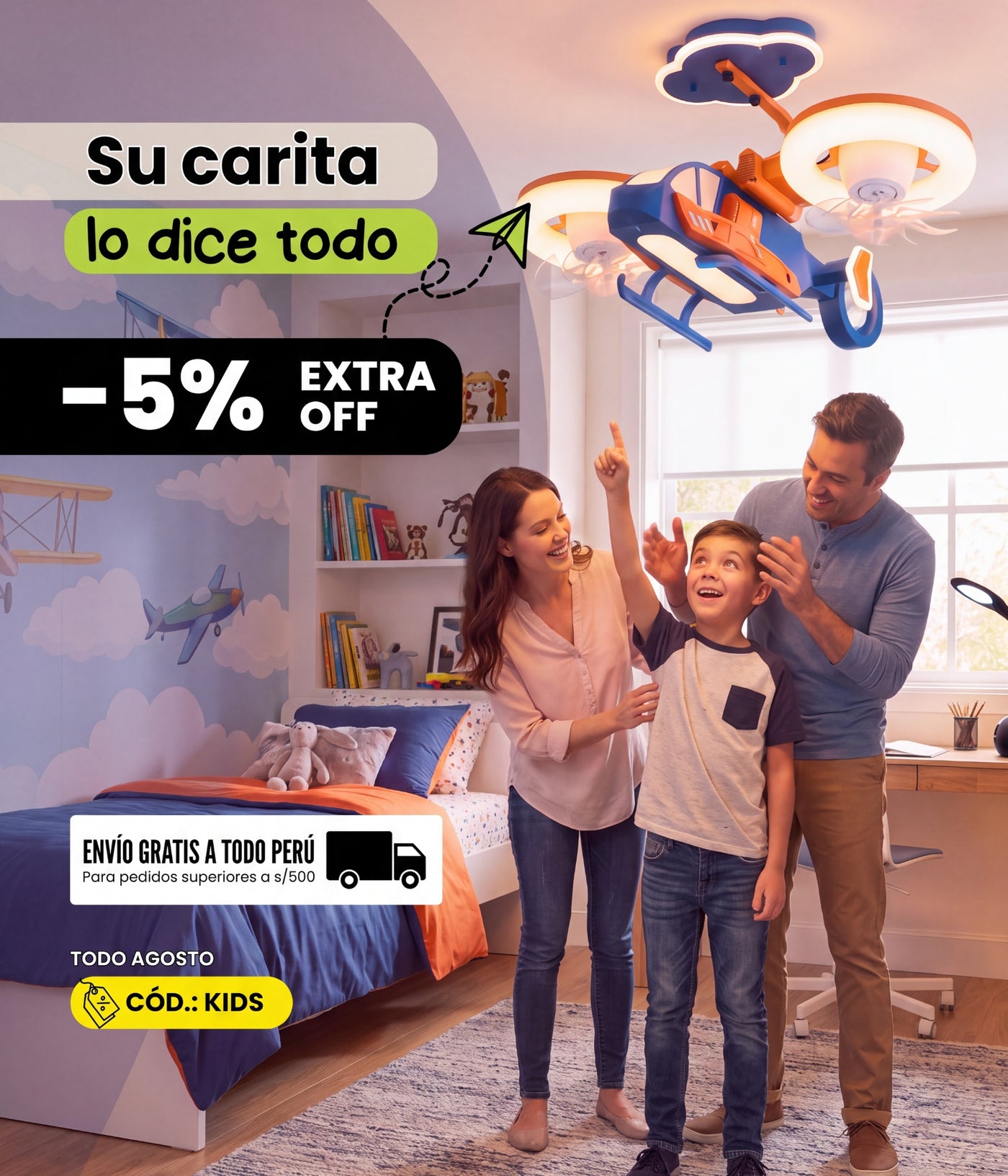 Feliz dia del niño 2026 promociones exclusivas lámpara para niños lámpara para niño lámpara para niña lámparas infantiles para dormitorio infantil