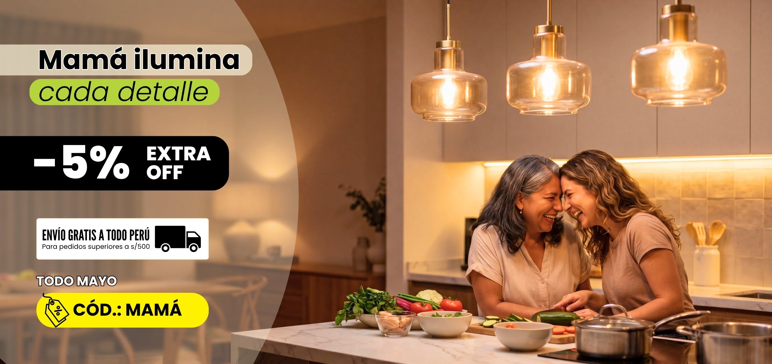 Feliz día mamá día de la madre ilumina catálogo lámparas