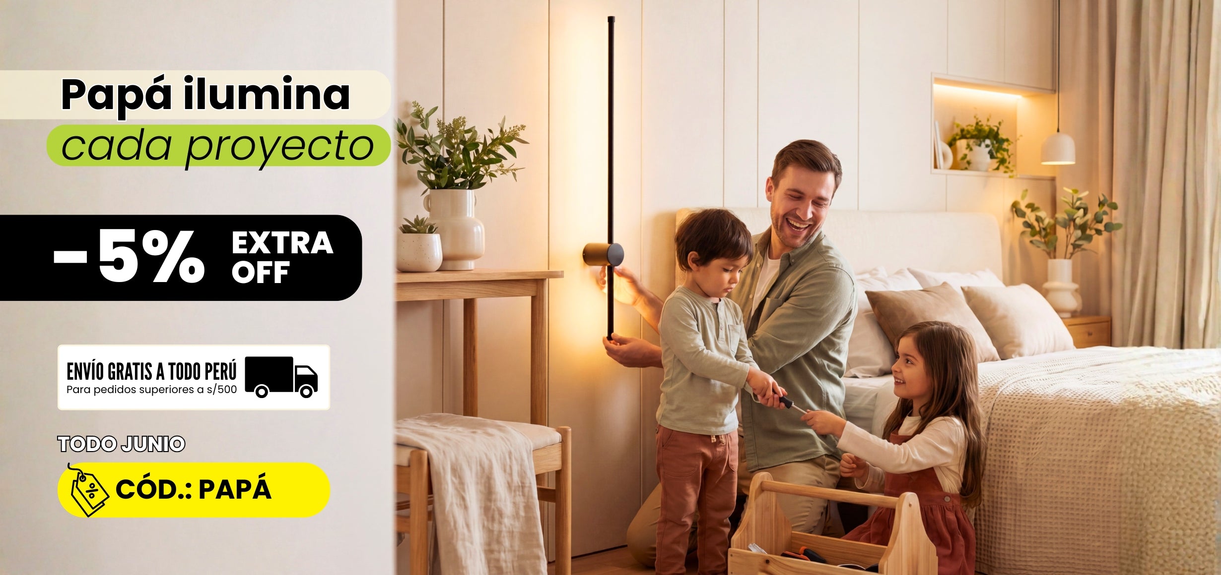 Feliz día papá día del padre ilumina catálogo lámparas