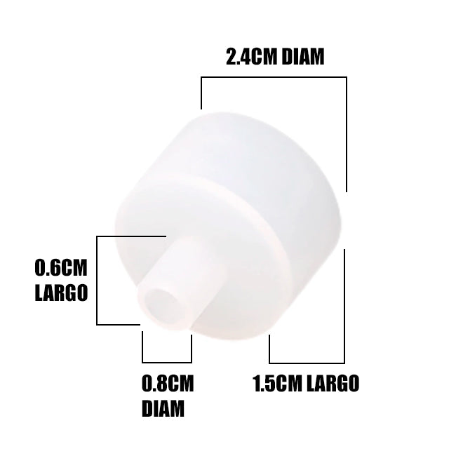 TAPA 2.4 CM DE ALIMENTACIÓN DE SILICONA PARA PERFIL TUBO FLEX