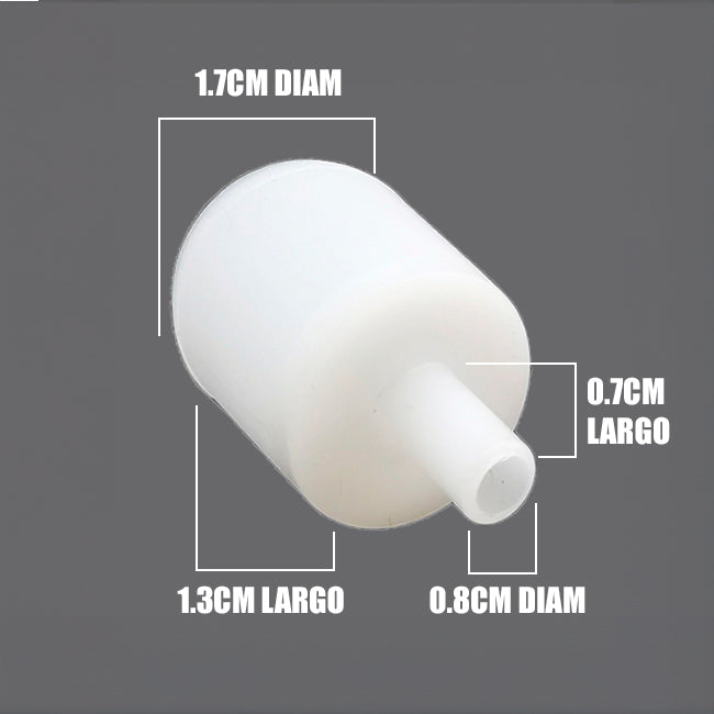 TAPA 1.7 CM DE ALIMENTACIÓN DE SILICONA PARA PERFIL TUBO FLEX