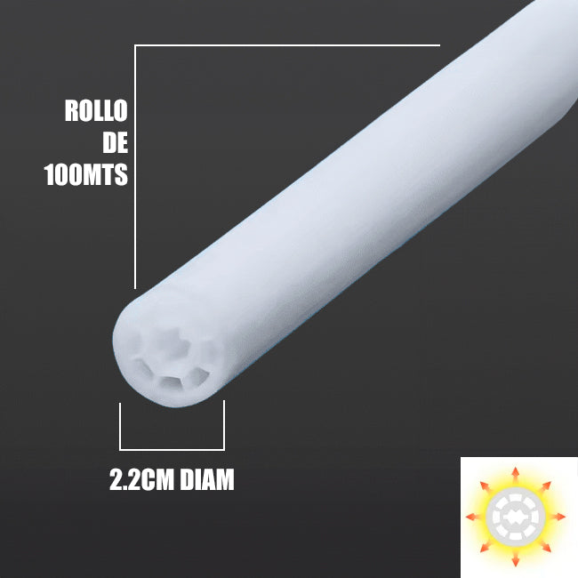 POR METROS - PERFIL TUBO FLEX DE SILICONA 22MM PARA CINTA LED