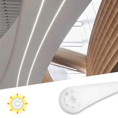 POR METROS - PERFIL TUBO FLEX DE SILICONA 22MM PARA CINTA LED
