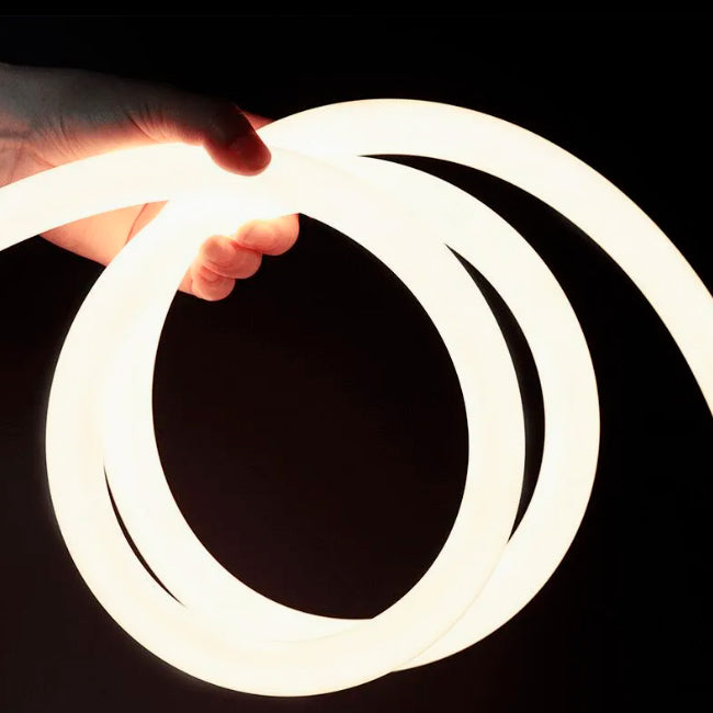 POR METROS - PERFIL TUBO FLEX DE SILICONA 22MM PARA CINTA LED