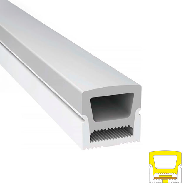POR METROS - PERFIL FLEX DE SILICONA C1010-3 EMPOTRABLE 10MM PARA CINTA LED
