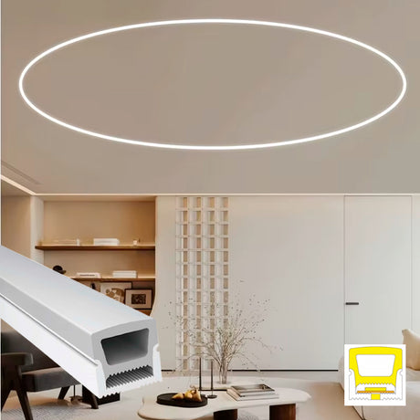 POR METROS - PERFIL FLEX DE SILICONA C1010-3 EMPOTRABLE 10MM PARA CINTA LED