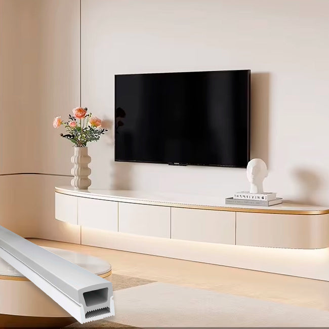 POR METROS - PERFIL FLEX DE SILICONA C1010-3 EMPOTRABLE 10MM PARA CINTA LED