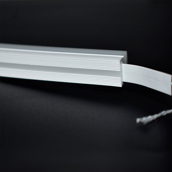 POR METROS - PERFIL FLEX DE SILICONA C1212-1 EMPOTRABLE 12MM PARA CINTA LED