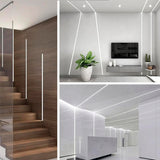 POR METROS - PERFIL FLEX DE SILICONA C1212-1 EMPOTRABLE 12MM PARA CINTA LED