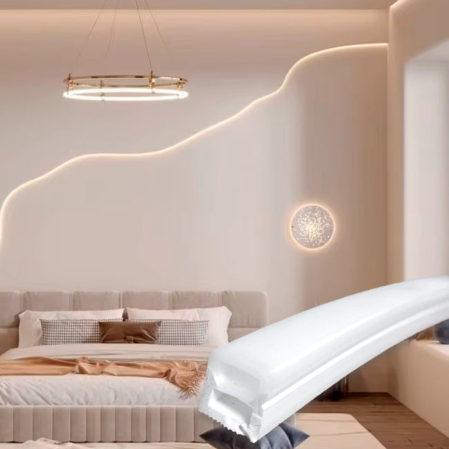 POR METROS - PERFIL FLEX DE SILICONA C1212-3 EMPOTRABLE 14MM PARA CINTA LED