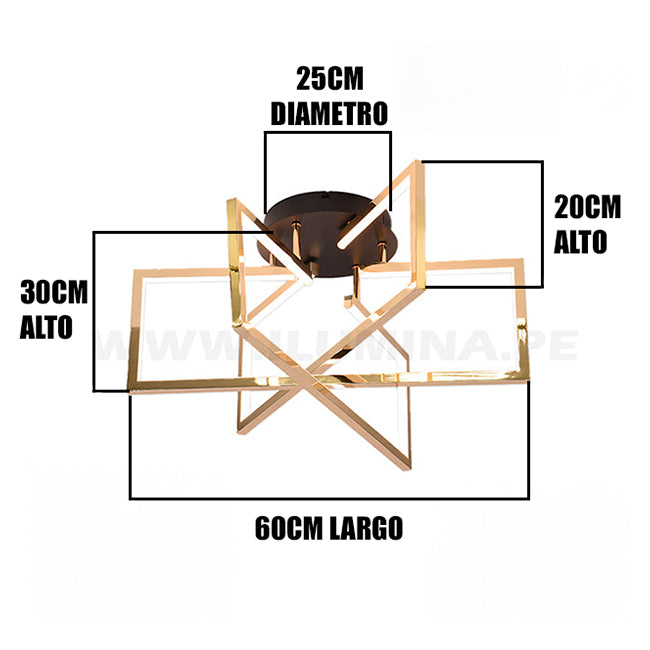 LÁMPARA DE TECHO GINEVRA + CONTROL REMOTO LED