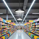 LÁMPARA COLGANTE LED INDUSTRIAL HIGH BAY UFO BLACK 150W PROFESSIONAL SLIM LUZ BLANCA