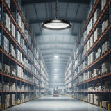 LÁMPARA COLGANTE LED INDUSTRIAL HIGH BAY UFO BLACK 150W PROFESSIONAL SLIM LUZ INTERMEDIA