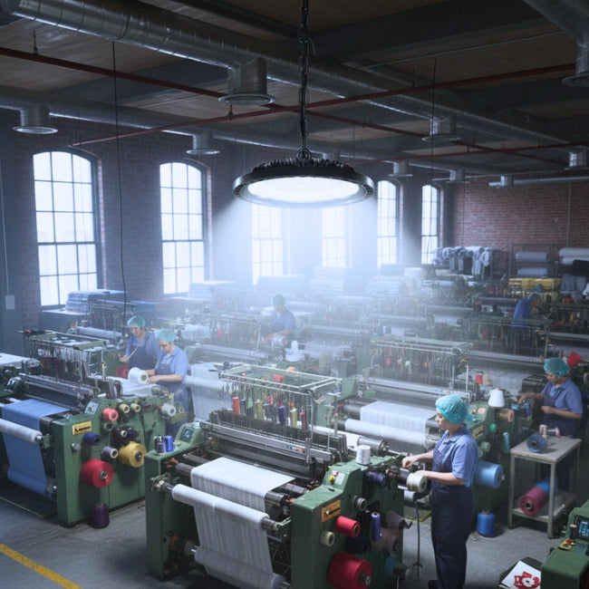 LÁMPARA COLGANTE LED INDUSTRIAL HIGH BAY UFO BLACK 200W PROFESSIONAL SLIM LUZ BLANCA