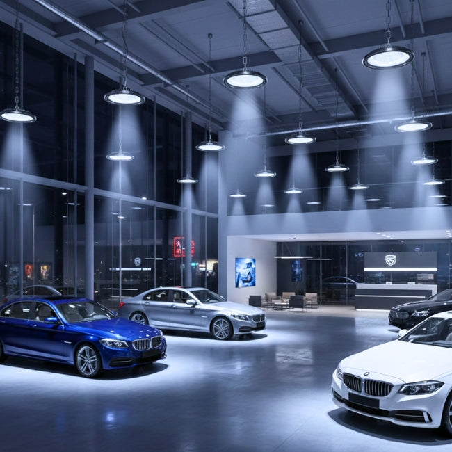 LÁMPARA COLGANTE LED INDUSTRIAL HIGH BAY UFO BLACK 200W PROFESSIONAL SLIM LUZ BLANCA