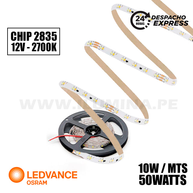 CINTA LED IP20 STRIP 12V 2700K 50W 5MTS OSRAM LEDVANCE