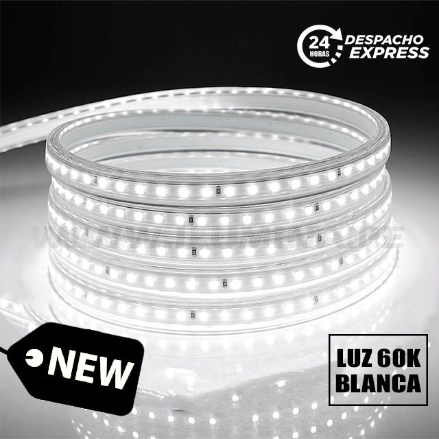 POR METROS - CINTA LED 220 VOLTIOS LUZ BLANCA 6000K ILUMINA