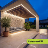 CINTA LED COB 220V LUZ NEUTRA CON PROTECCION IP66