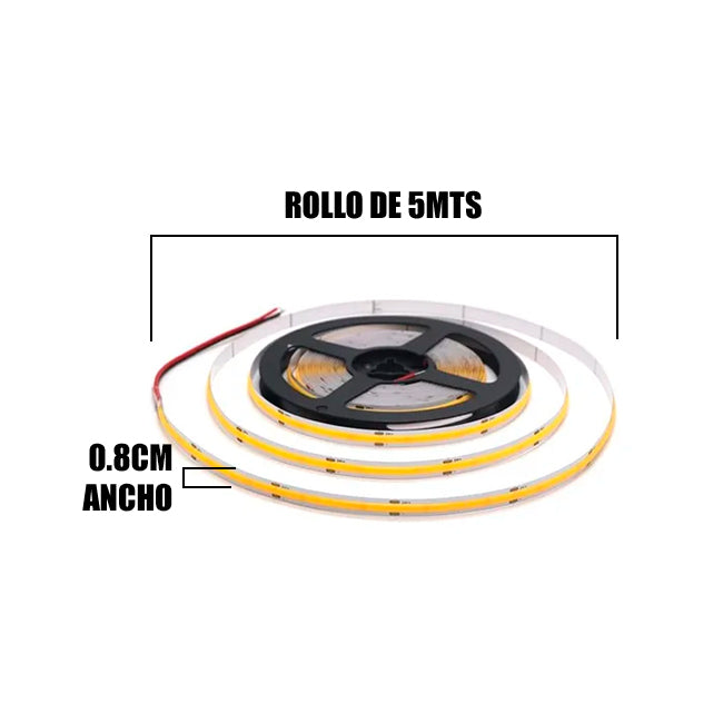 CINTA COB LED FLEX 55W LUZ CÁLIDA 3000K COB - 5MTS MARCA ILUMINA