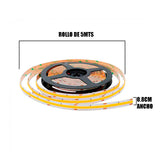 SET COMPLETO - CINTA COB LED FLEX 55W LUZ BLANCA 6000K COB - 5MTS MARCA ILUMINA + TRANSFORMADOR 100W