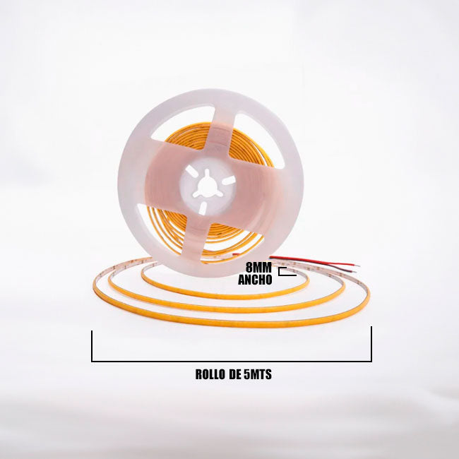 CINTA COB LED FLEX 50W LUZ CÁLIDA 3000K COB - 5MTS ECO