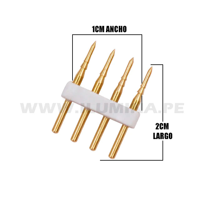 CONECTOR UNIÓN 04 PINES PARA CINTA LED RGB 220V