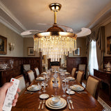 ventilador de techo silencioso para comedor formal estilo clasico