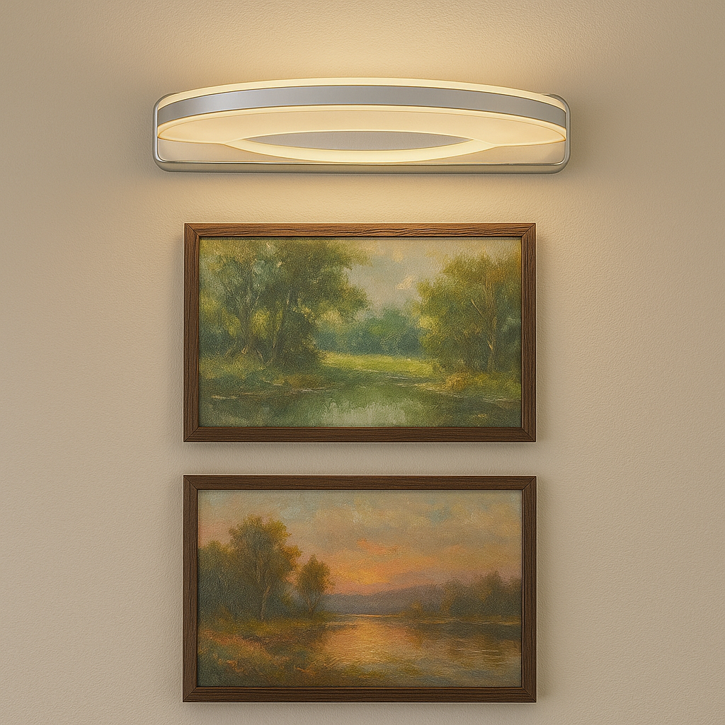 LÁMPARA DE ESPEJO DE PARED NORMA SILVER LED 12W TRICOLOR