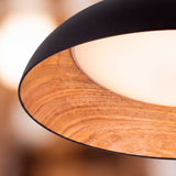 LÁMPARA COLGANTE LED TECA BLACK WOOD + CONTROL REMOTO