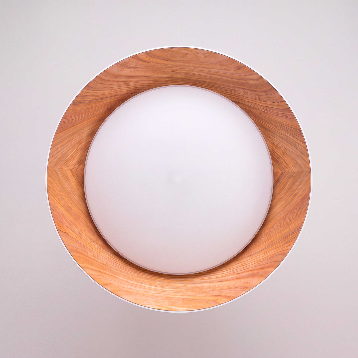 LÁMPARA COLGANTE LED TECA WHITE WOOD + CONTROL REMOTO
