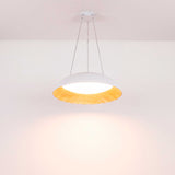 LÁMPARA COLGANTE LED TECA WHITE WOOD + CONTROL REMOTO