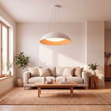 LÁMPARA COLGANTE LED TECA WHITE WOOD + CONTROL REMOTO